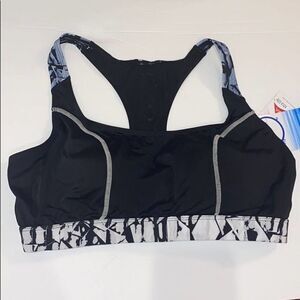 Swimsuits for all Black Gray Swim Top Sport Bra 14